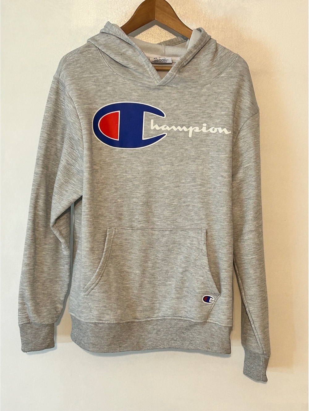 Champion Authentic Athletic Wear Gray Pullover Hoodie Medium